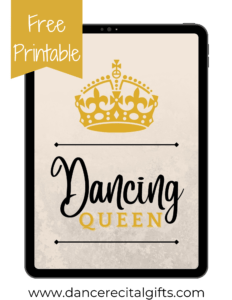 The Dancing Queen Free Printable