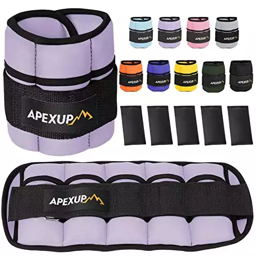 APEXUP 10lbs/Pair Adjustable Ankle Weights