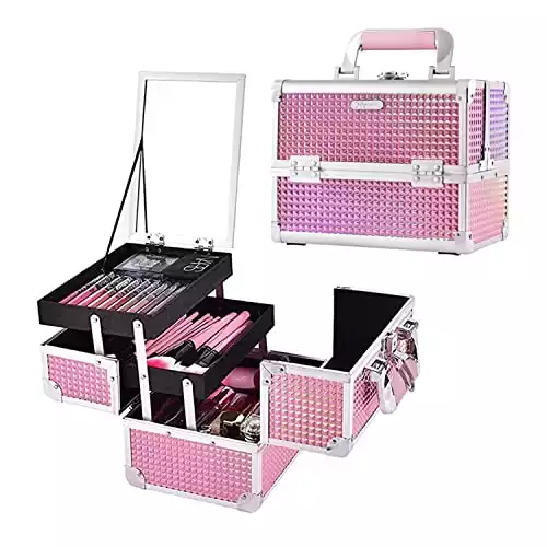Joligrace Makeup Train Case - Mermaid Pink